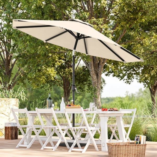 fiberbilt patio umbrella FiberBuilt 7 Ft Nitro Umbrella Push up Lift