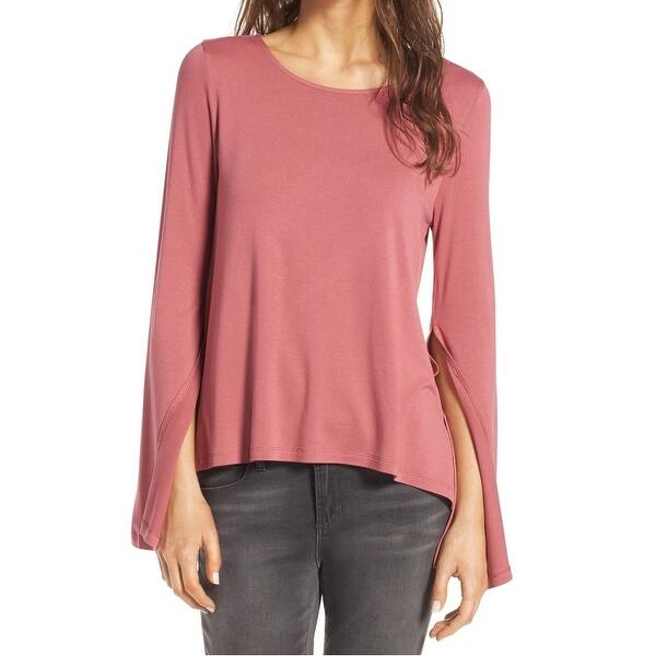 Shop Bp Pink Mauve Womens Small S Split Sleeve Stretch Jersey Tee