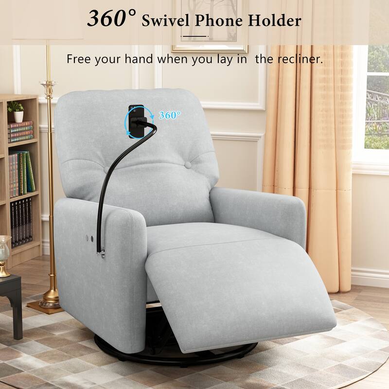 MERAX 270 Degree Swivel Electric Recliner Rocking Motion Recliner