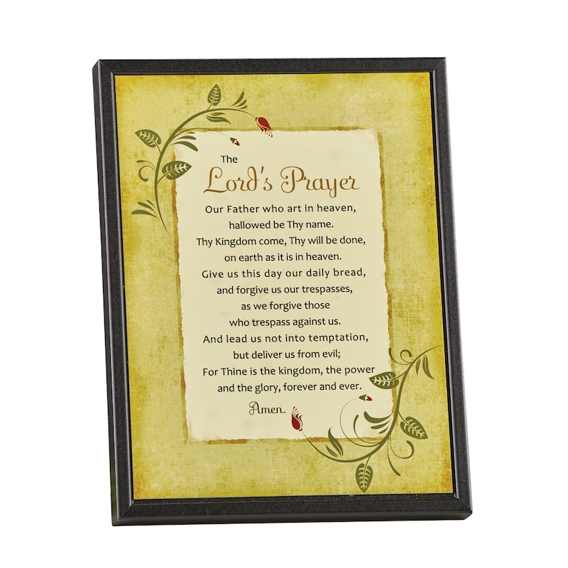 Dexsa Lord's Prayer Wood Frame Plaque
