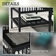 preview thumbnail 7 of 16, Outsunny Wicker Outdoor Rocking Chair Set, 3 Piece Patio Furniture Set with Padded Cushions and Storage Coffee Table