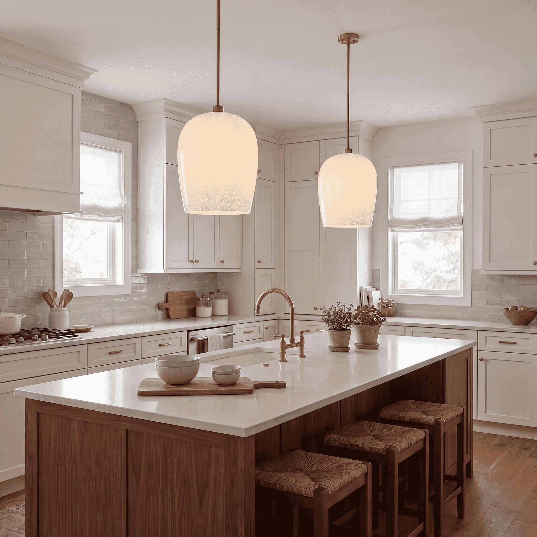 Livingston 1-Light Pendant in Warm Brass