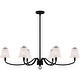 preview thumbnail 3 of 5, McKinney 6-Light Matte Black Linear Chandelier