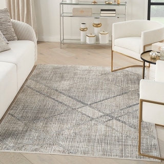 Nourison Home Iliana Indoor only Grey Abstract Area Rug