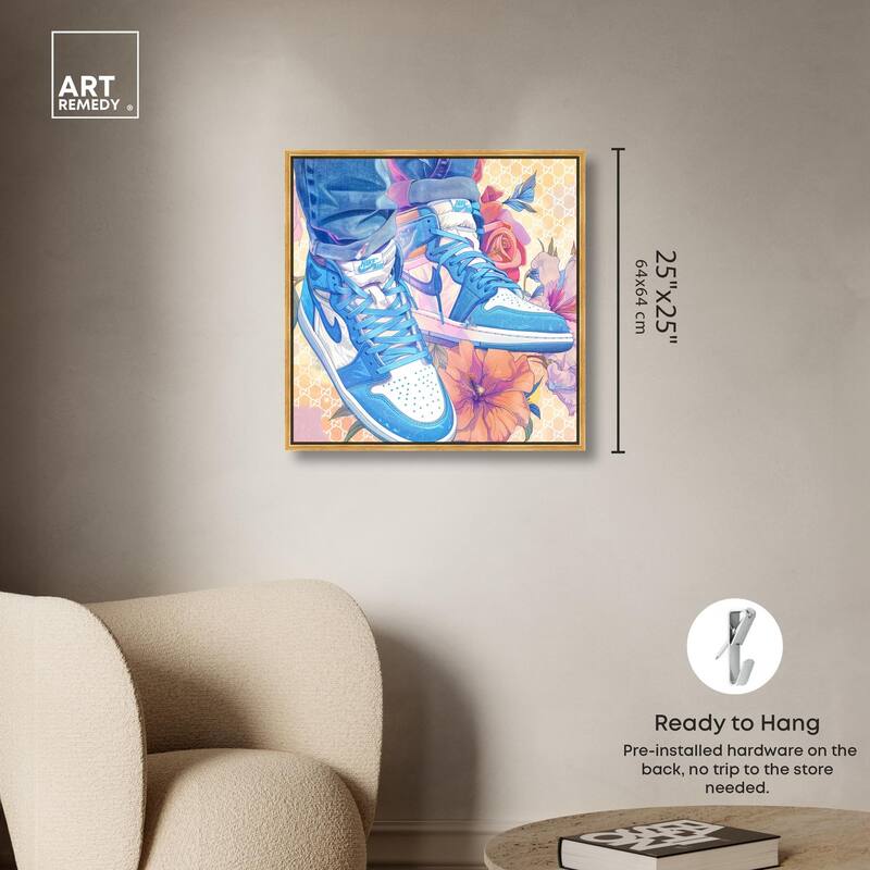 Sneakers in Bloom Canvas by Art Remedy
