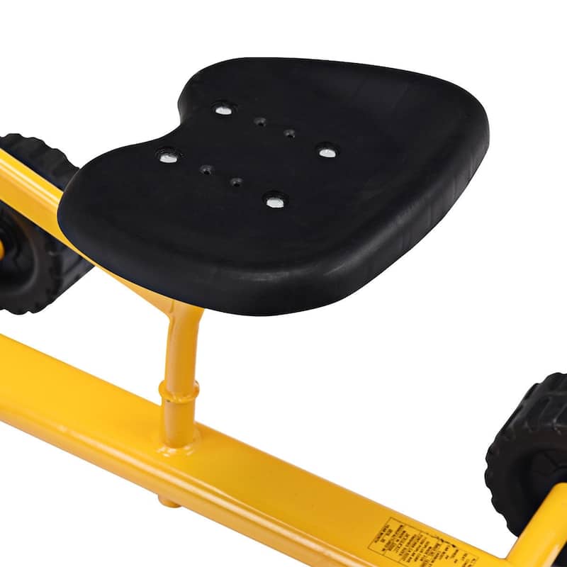 Children’s Outdoor Ride-On Excavator Toy with 360 Degree Swivel Seat and All-Terrain Wheels - 34.6" x 13" x 17.2"