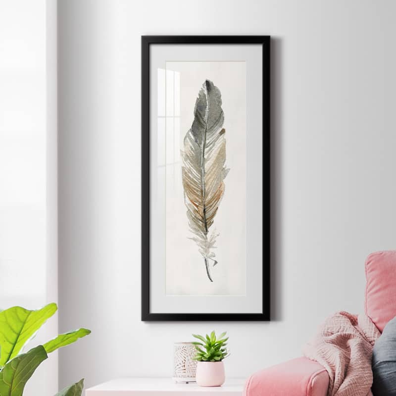 Neutral Feather I-Premium Gallery Framed Print
