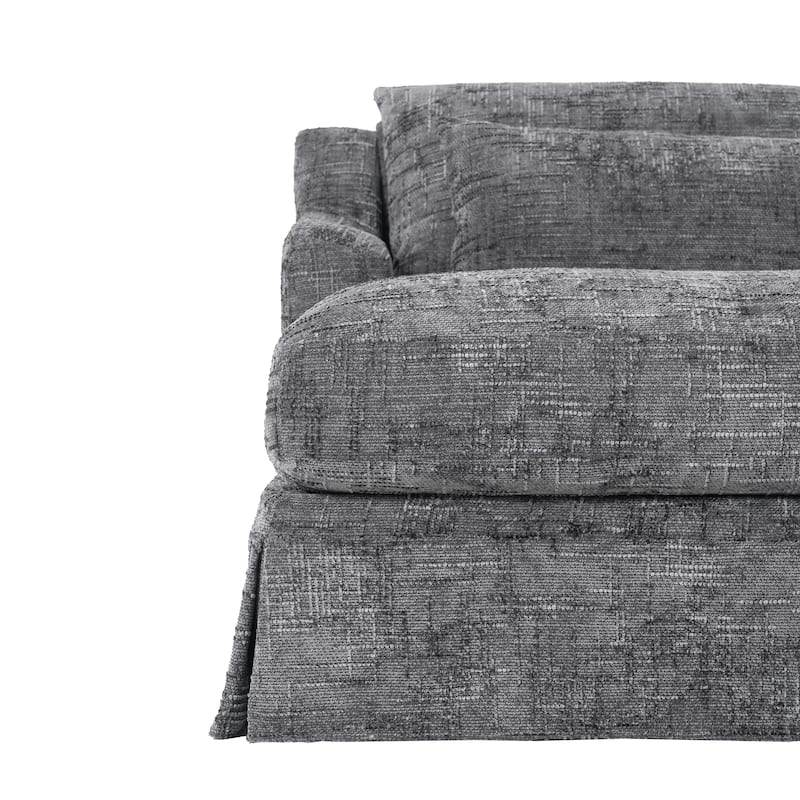 GDFStudio - 93.7" Modular Chenille Sectional Sofa Bed with USB
