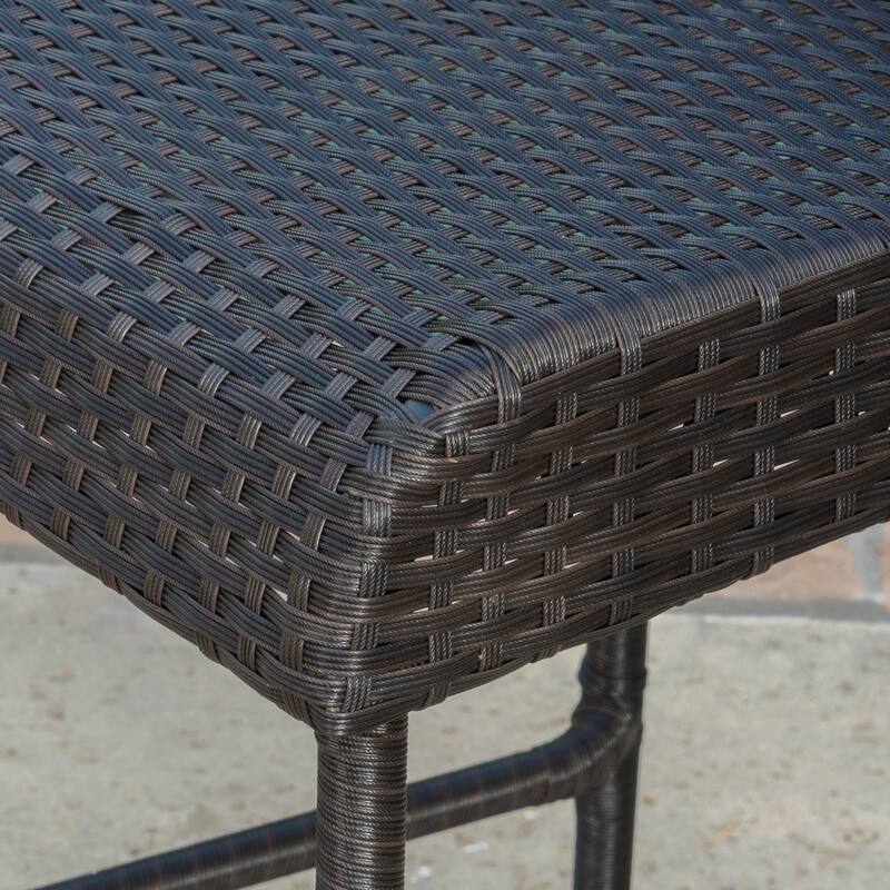 Neal Outdoor Wicker Bar Stools by Christopher Knight Home