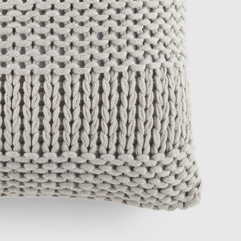 Cozy Chunky Knit Acrylic Decor Throw Pillow