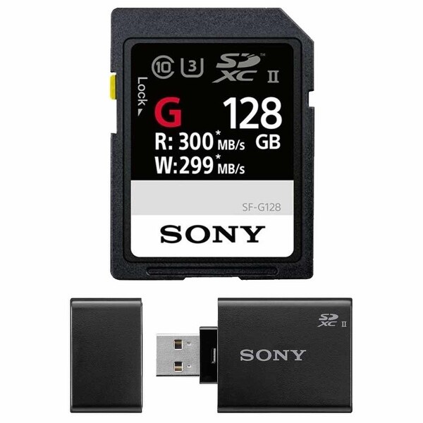 Shop Sony 128GB UHSII SD Card W/Sony SD UHSII USB Reader
