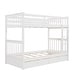preview thumbnail 8 of 51, Twin Over Twin Bunk Bed Convertible 2 Platform Beds, Wooden Panel Bed with Ladder, Guardrail and 2 Drawers