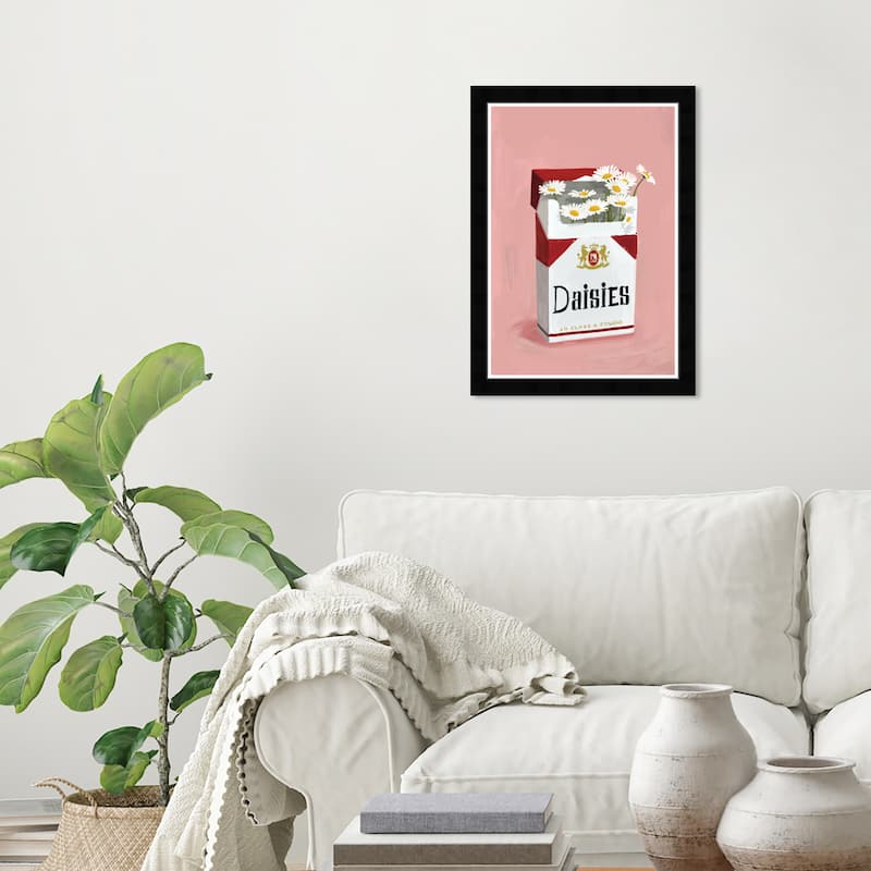 Wynwood Studio Pop Daisies Framed Trendy Retro Kitchen And Living Room Art Prints