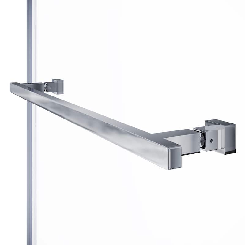 Elegant 36 in. W x 36 in. D x 72 in. H Corner Square Shower Enclosure with 3 Pivot Doors in Chrome Finish