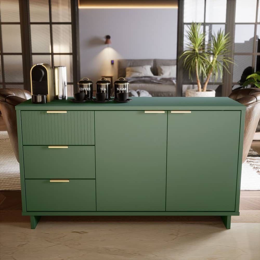 Manhattan Comfort Granville 55.07" 3 Drawer Modern Sideboard