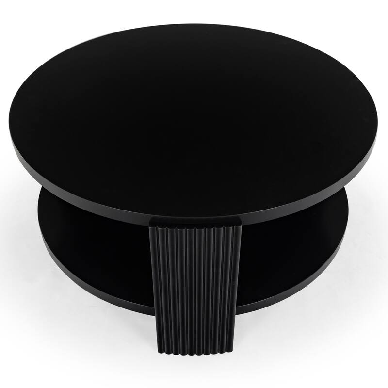 SAFAVIEH Couture Liabella Round Wood Coffee Table - 38"W x 38"D x 19"H