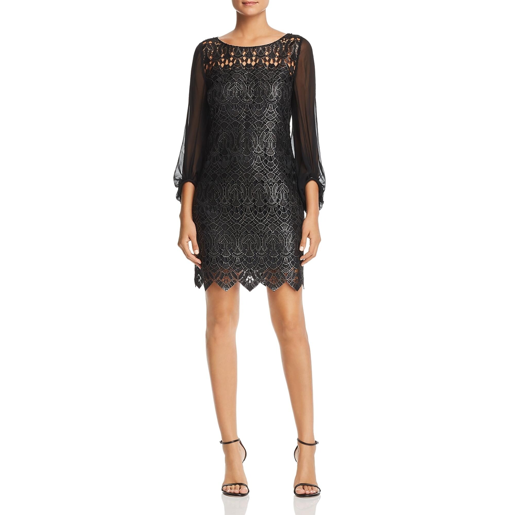 silver and black cocktail dress