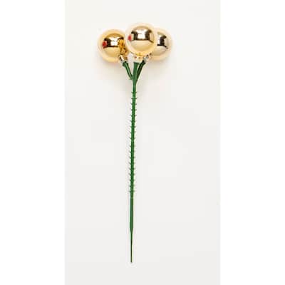 30mm Ball Pick x 3, Gold, Set of 12 - Gold - 6