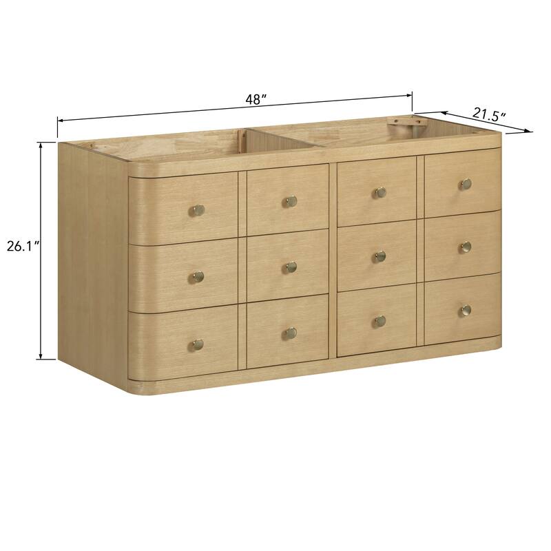 Serena Bathroom Vanity Only in Light Oak