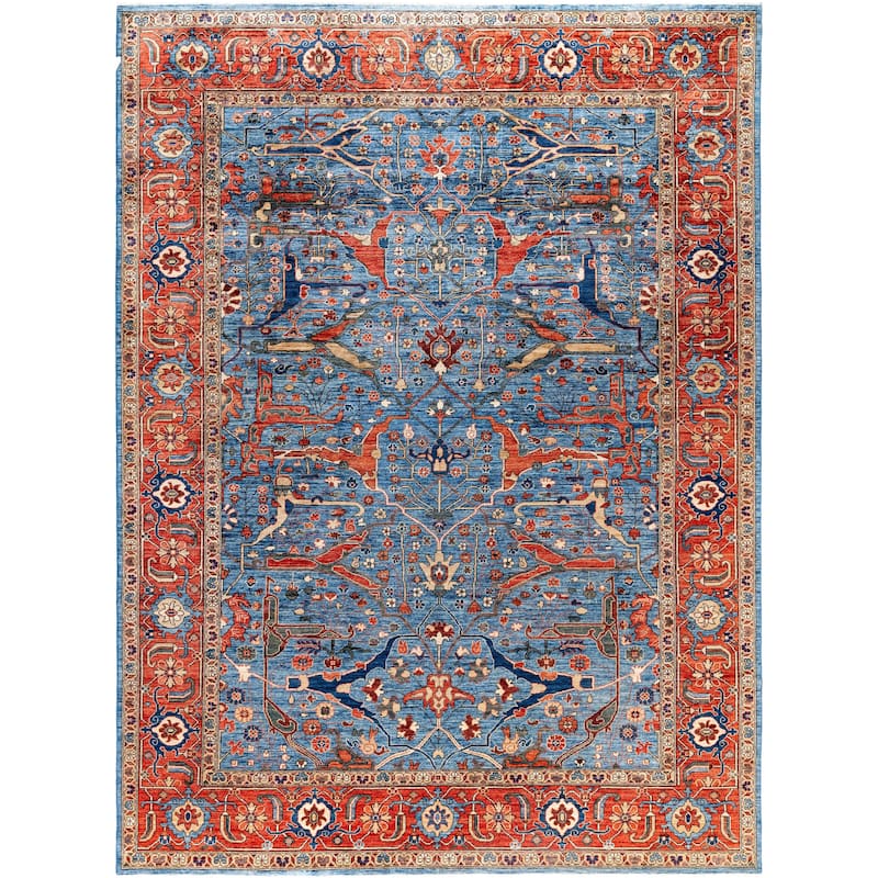 Serapi One-of-a-Kind Hand-Knotted Area Rug - Blue - 8' 11" x 12' 1"