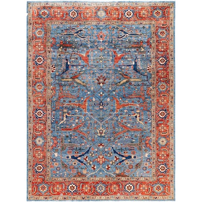 Serapi One-of-a-Kind Hand-Knotted Area Rug - Blue - 8' 11" x 12' 1"