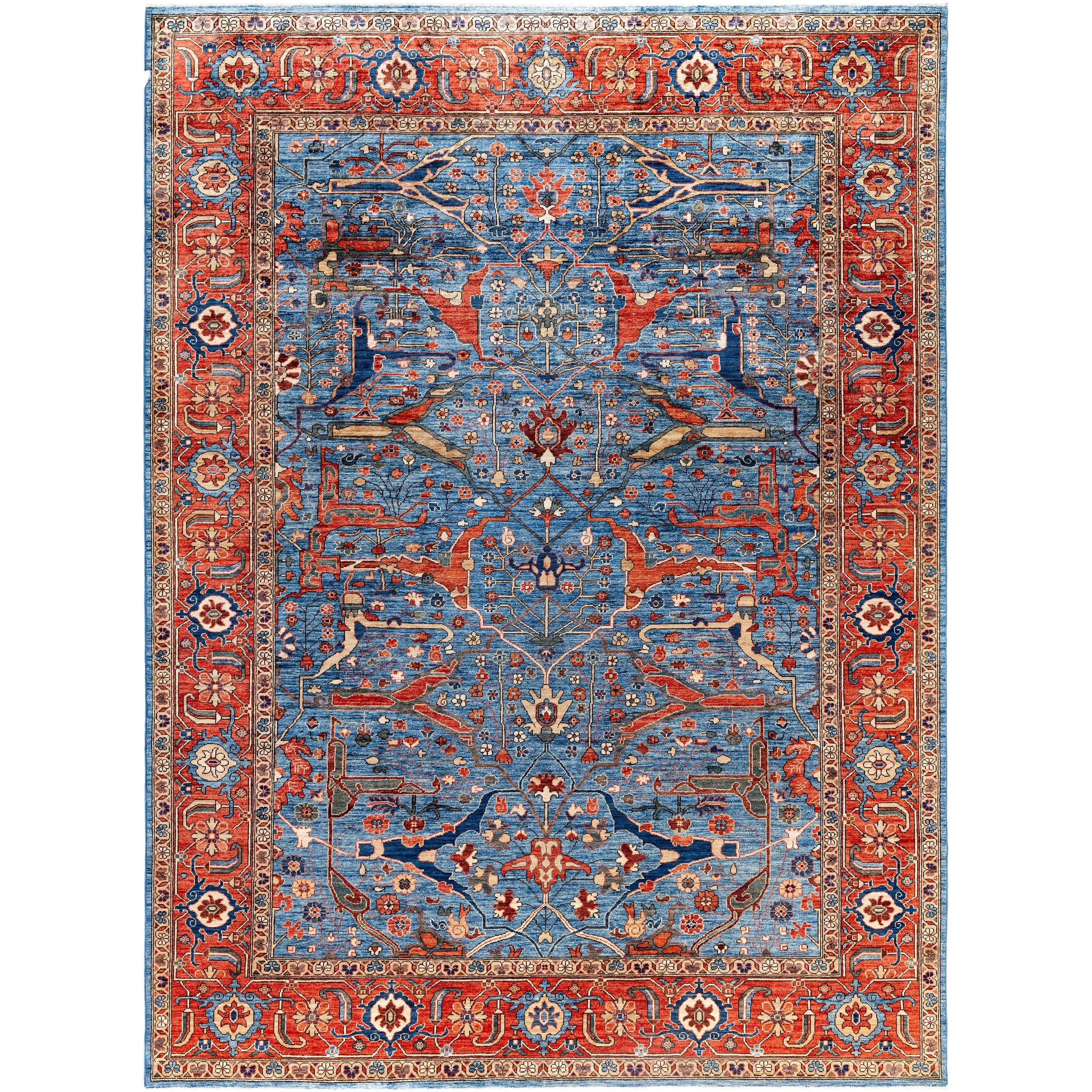 Serapi One-of-a-Kind Hand-Knotted Area Rug - Blue - 8' 11" x 12' 1"