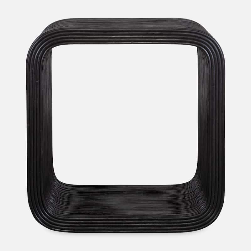 Cube Shaped Side Table - 25" - Black