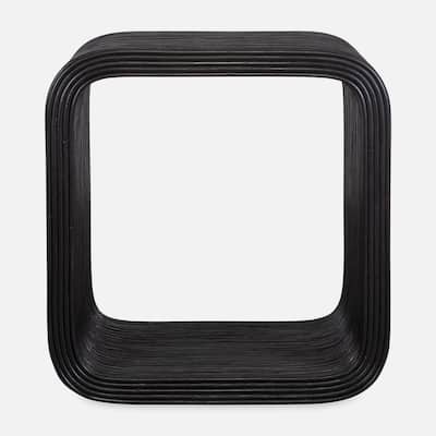 Cube Shaped Side Table - 25" - Black