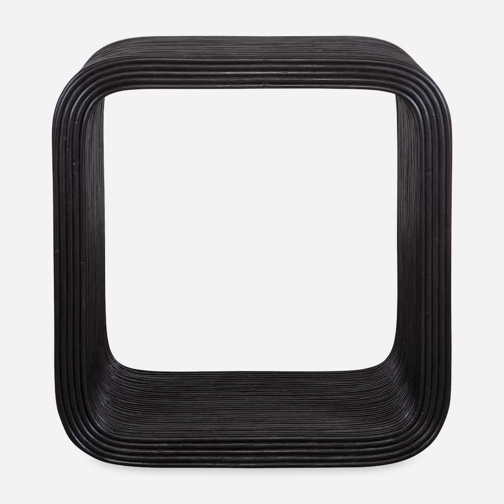 Cube Shaped Side Table - 25" - Black