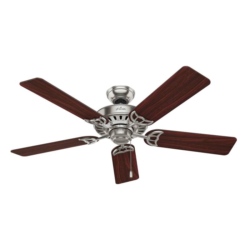 Hunter Fan Studio Series 52" Ceiling Fan with 4-Light LED Light Kit, Pull Chain - Timeless, Traditional