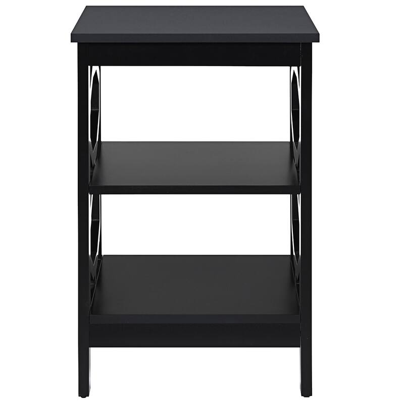Costway 3-tier Nightstand Sofa Side End Accent Table Storage Display