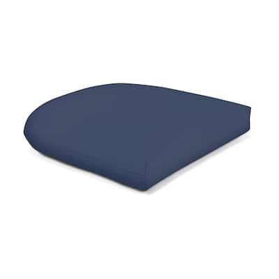 Sunbrella Solid Color 19.5-inch Curved Outdoor Seat Pad