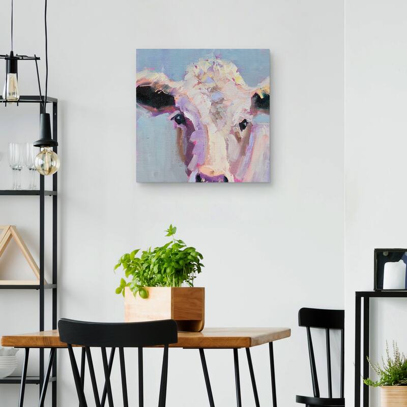 Happy Cow by Jennifer Stottle Taylor Canvas Art Print