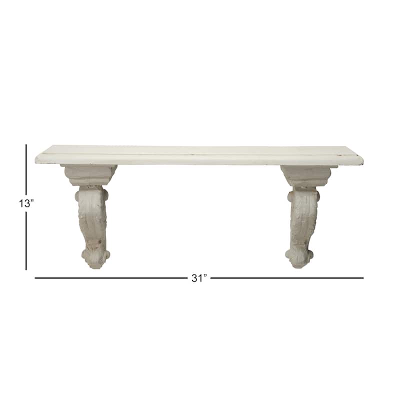 White Fir Farmhouse Wall Shelf 14 x 32 x 7 - 32 x 7 x 14