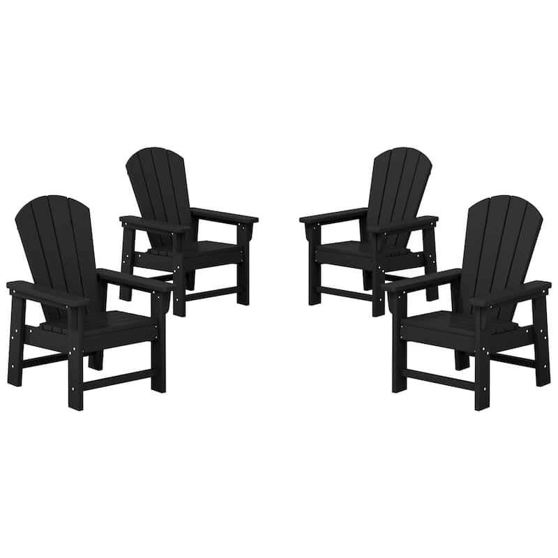Laguna Kids Outdoor Poly Adirondack Chair (Set of 4) - Black