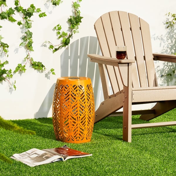 Glitzhome Modern Decorative Garden Stool Heavy Duty Patio