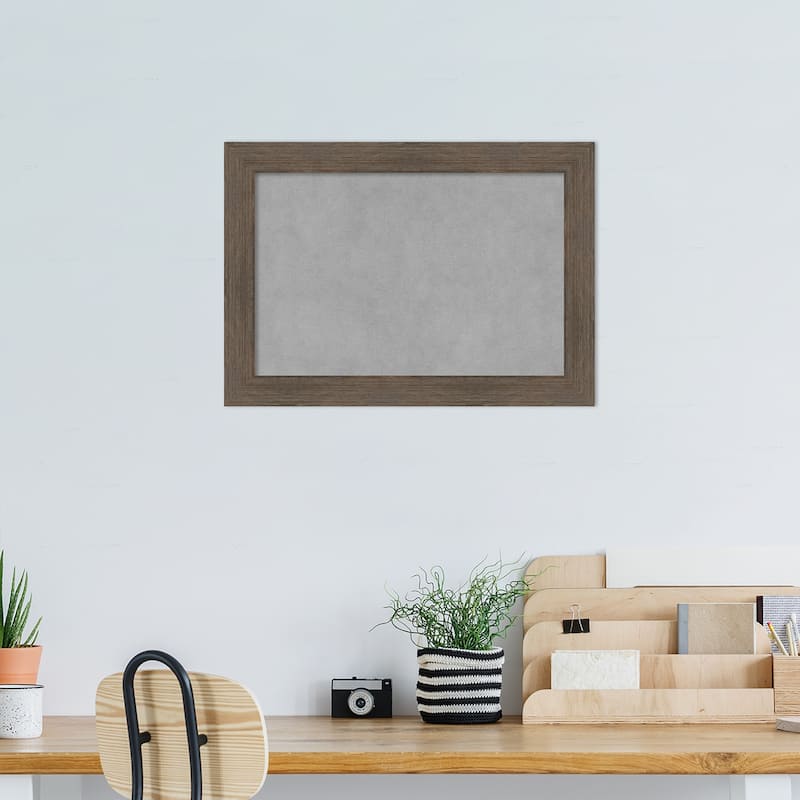 Amanti Art Hardwood Mocha Narrow Framed Magnetic Board