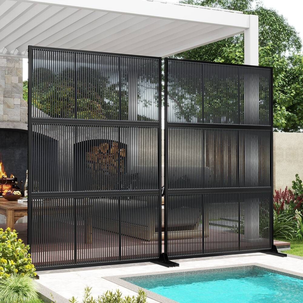 2Set Patio Outdoor Privacy Metal Screens and Panels