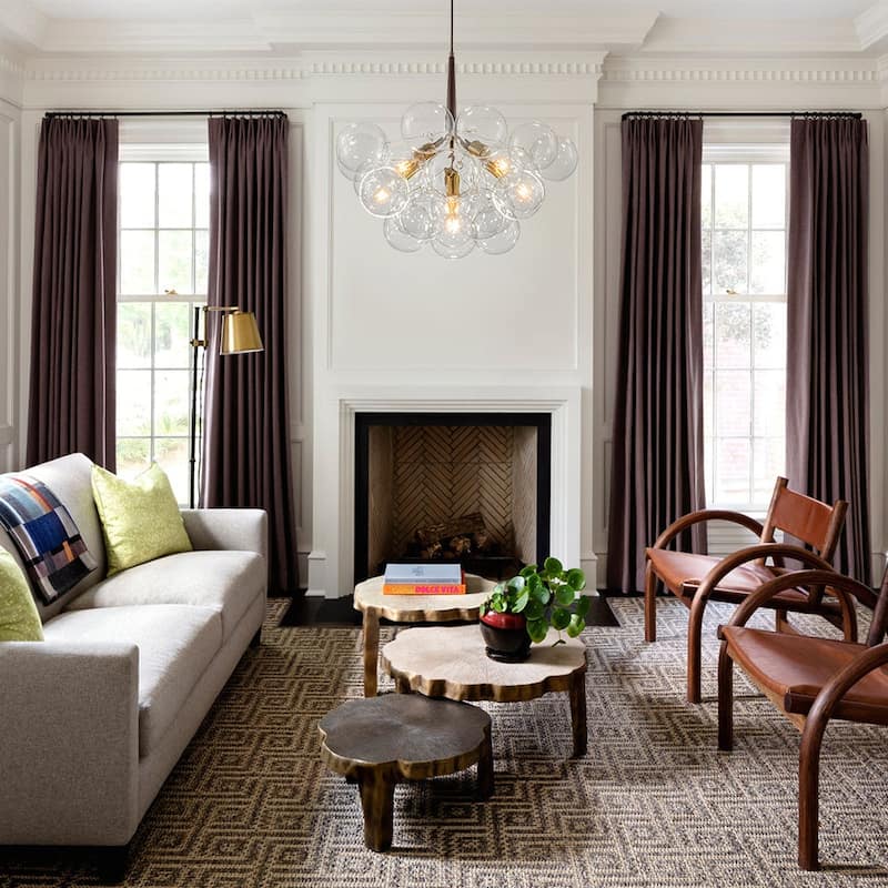Contemporary Clear Glass Globe Bubble Chandelier