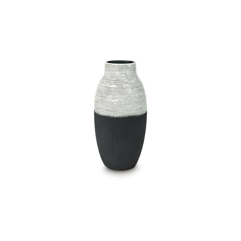 Signature Design by Ashley Girtha Antique Black/White Vase