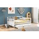 preview thumbnail 3 of 31, Multifunctional Design Wood Daybed Bed with Backrest and Twin Size Trundle, Full Size