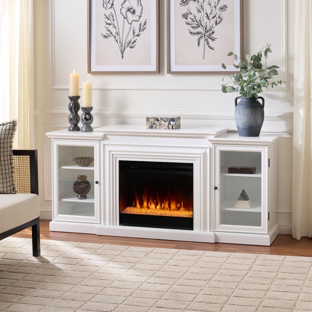 SEI Furniture Lincoln 4-Shelf Electic Fireplace With Firebox - 70"W x 16"D x 32"H