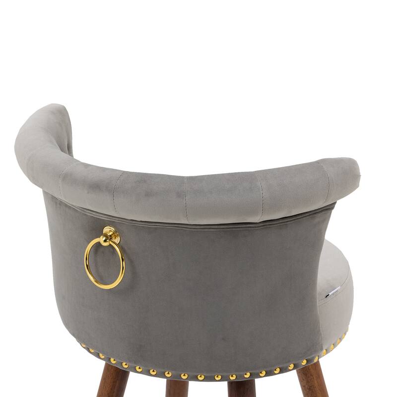 Swivel Bar Stools With Backrest Footrest