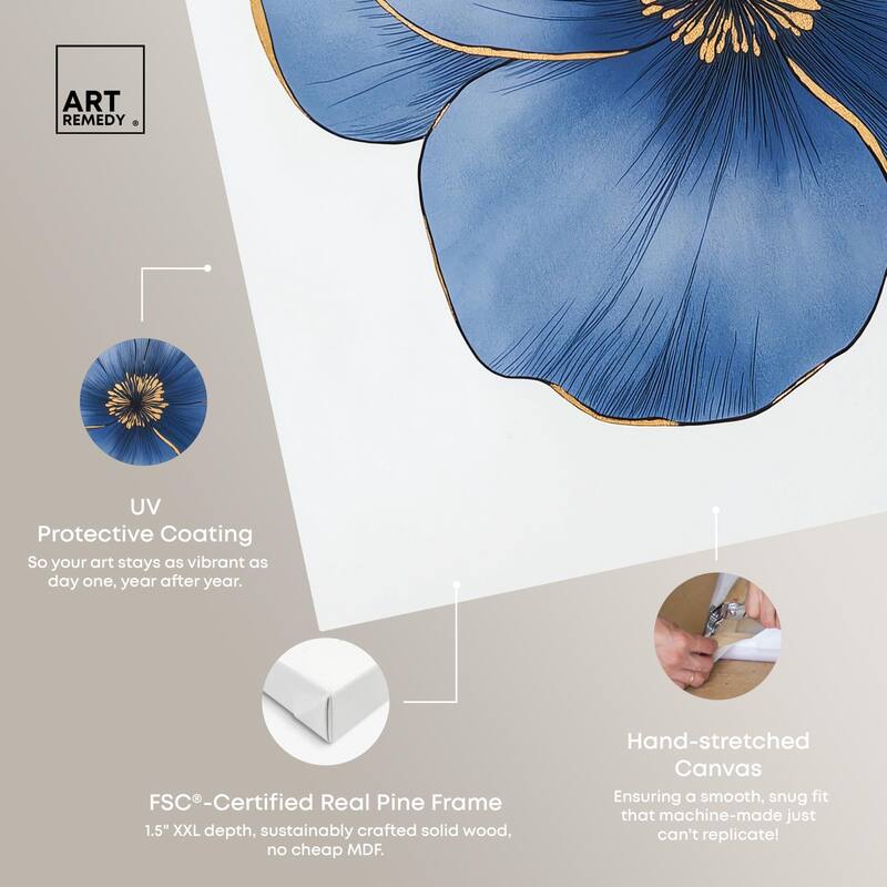 Blue Brilliance II Canvas by Art Remedy, Gallery Wrapped