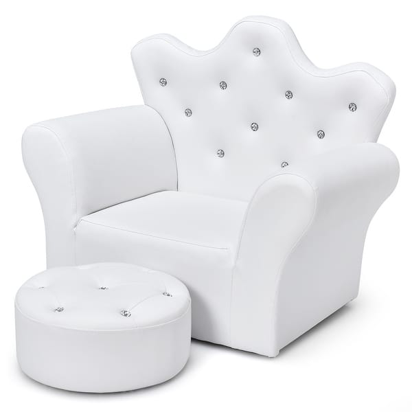 slide 2 of 10, Costway Kids Sofa Toddler Couch Princess Armchair Children Gift w/ - See details White - See details
