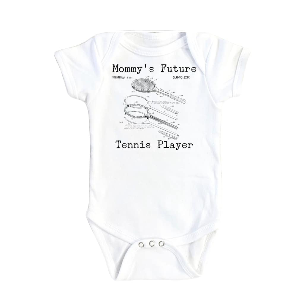Tennis Patent - Baby Boy Girl Clothes Infant Bodysuit Funny Cute Newborn