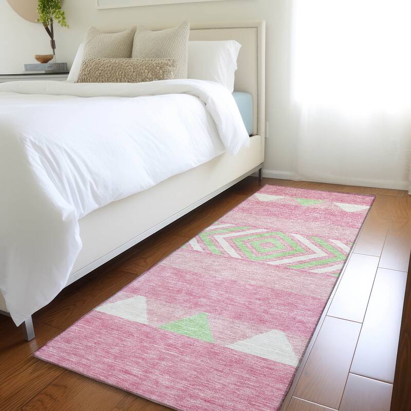 Premium Washable Super Soft Southwest Ombre Mayfield Rug - Pink - 2'3" x 7'6"