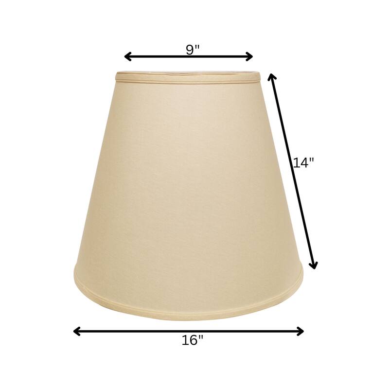 Extra Deep Hardback Lampshade with Washer Fitter, Beige