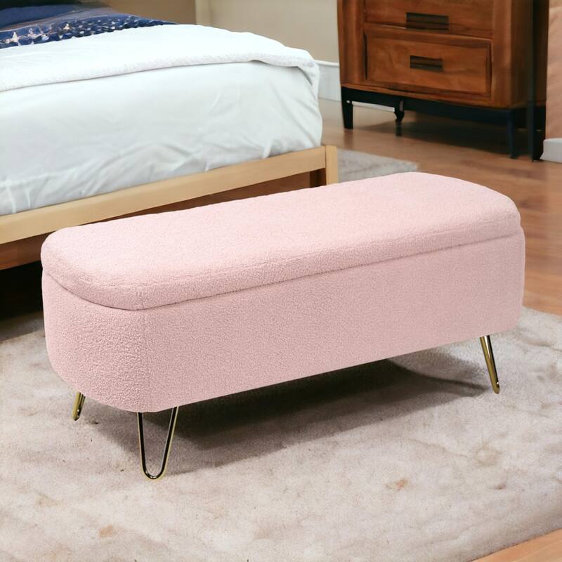 39'' L Upholstered Storage Ottoman Bench