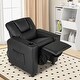 preview thumbnail 36 of 34, PU Leather Kids Recliner Chair with Cup Holder and Pocket - 23.5" x 23.5" x 28"